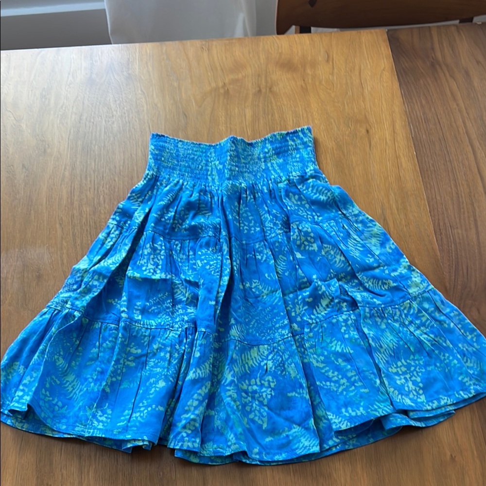 Blue Fern Print Women's Skirt